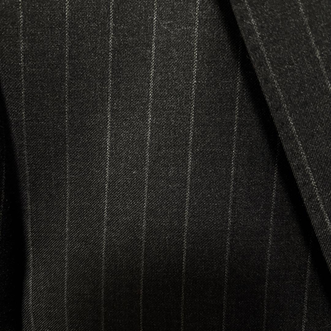 未使用級美品✨A5 イタリア高級CANONICO生地 グレーストライプ