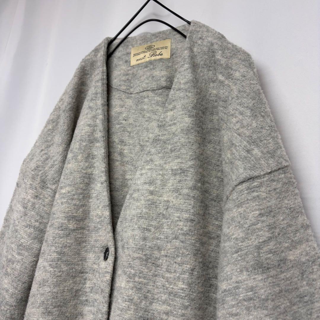 nest Robe ウールコート　ノーカラーコート　ワイドコート