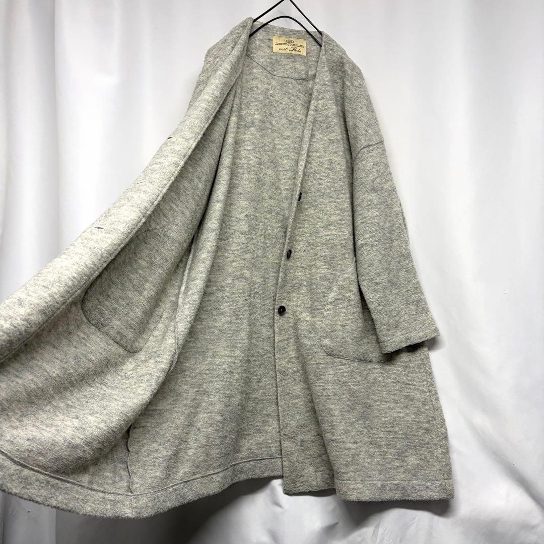 nest Robe ウールコート　ノーカラーコート　ワイドコート