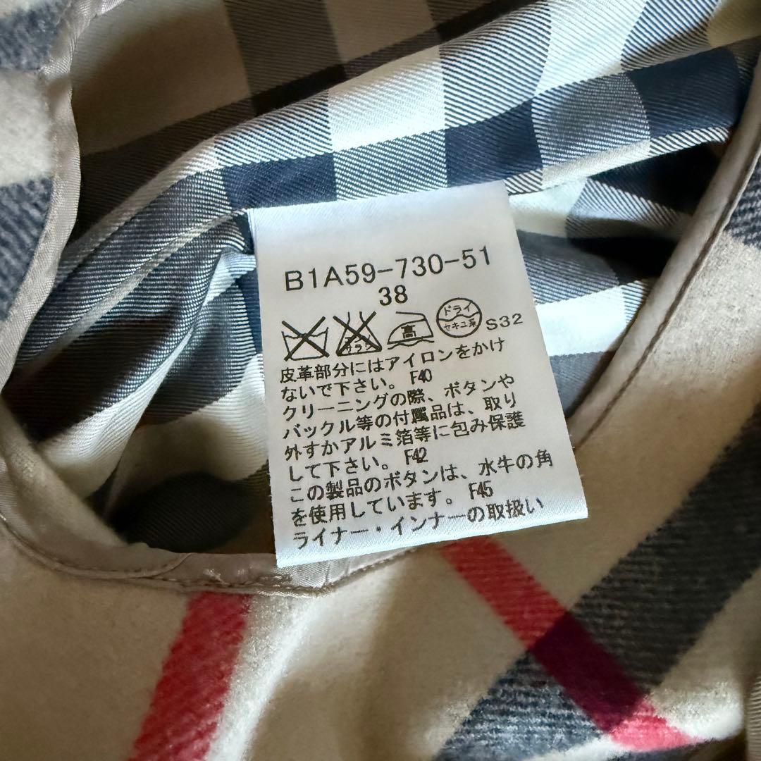 【極美品】バーバリーロンドン トレンチコート ライナー&ベルト付き 38