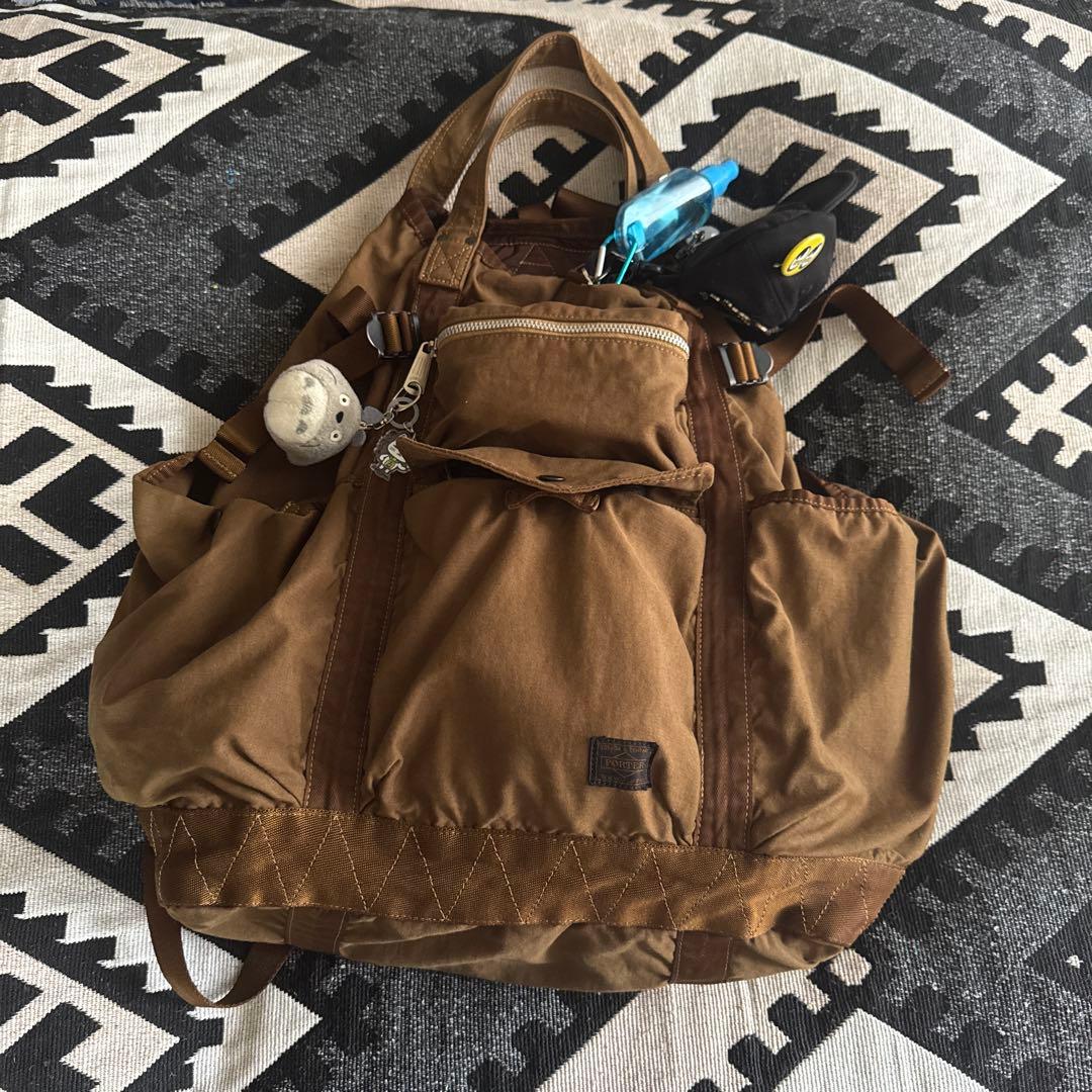 PORTER ブラウンキャンバスリュック