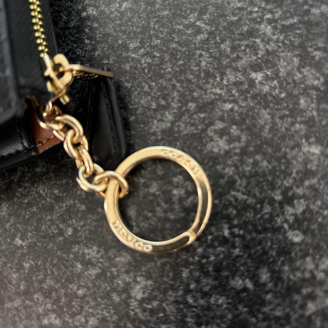 いちご　COACH キーケース ブラウン/ブラック