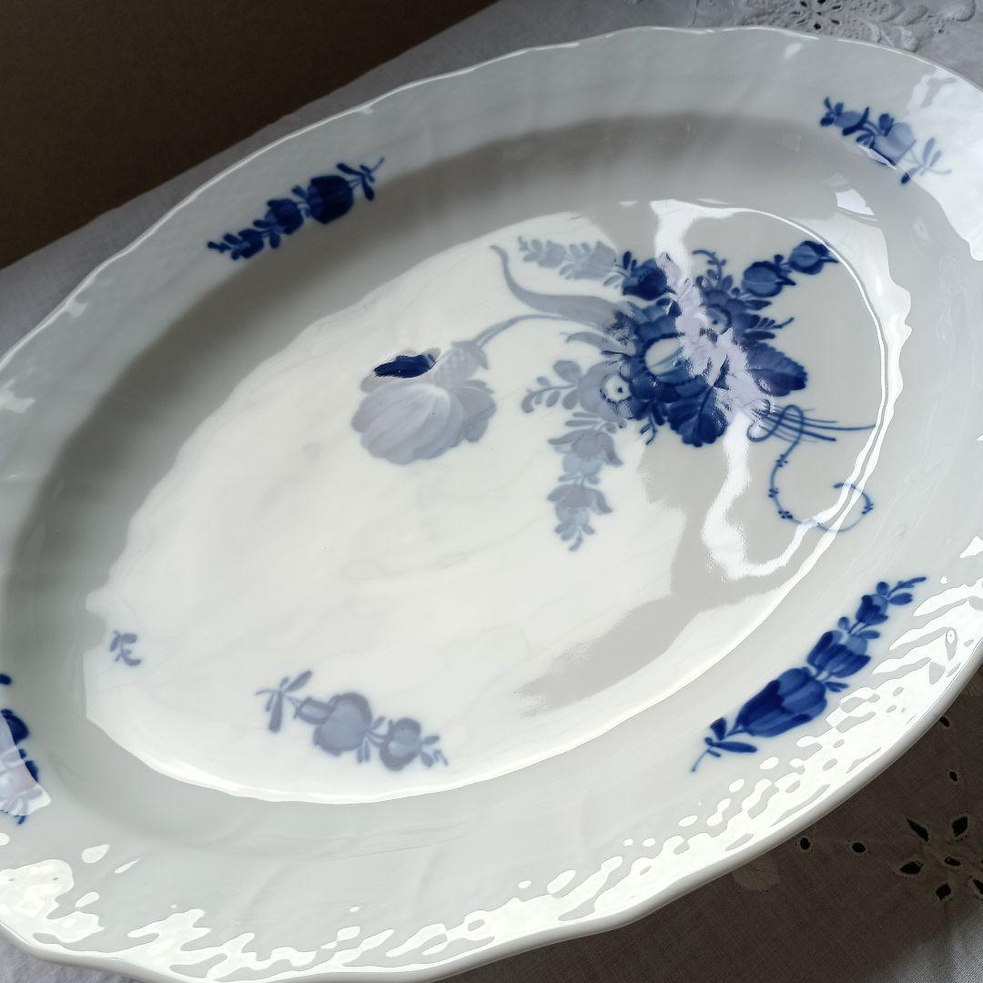 ロイヤルコペンハーゲン　ブルーフラワー　オーバルプレート