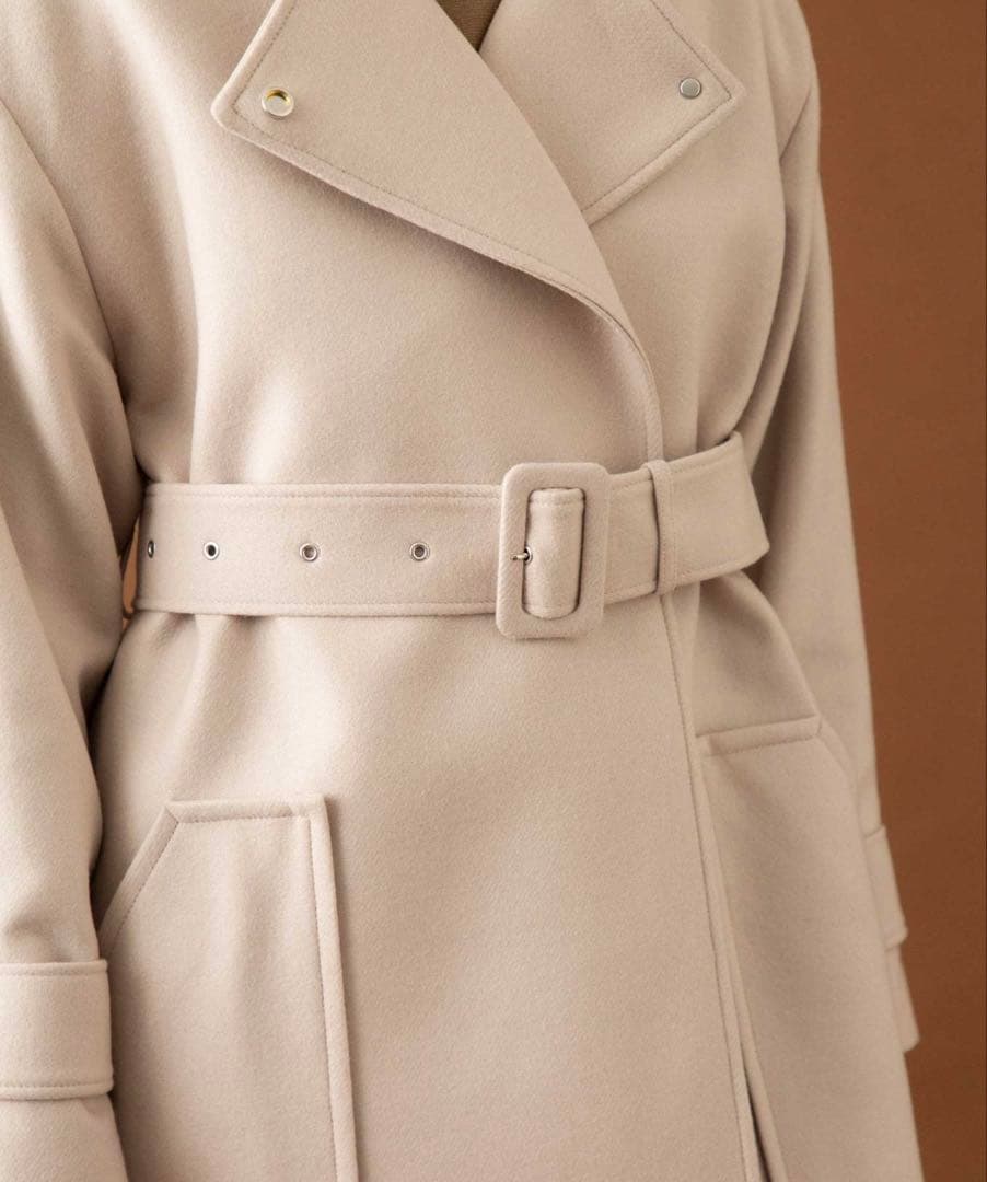 ★wakame★UNITEDTOKYO 2wayロングコート　ブラック　2