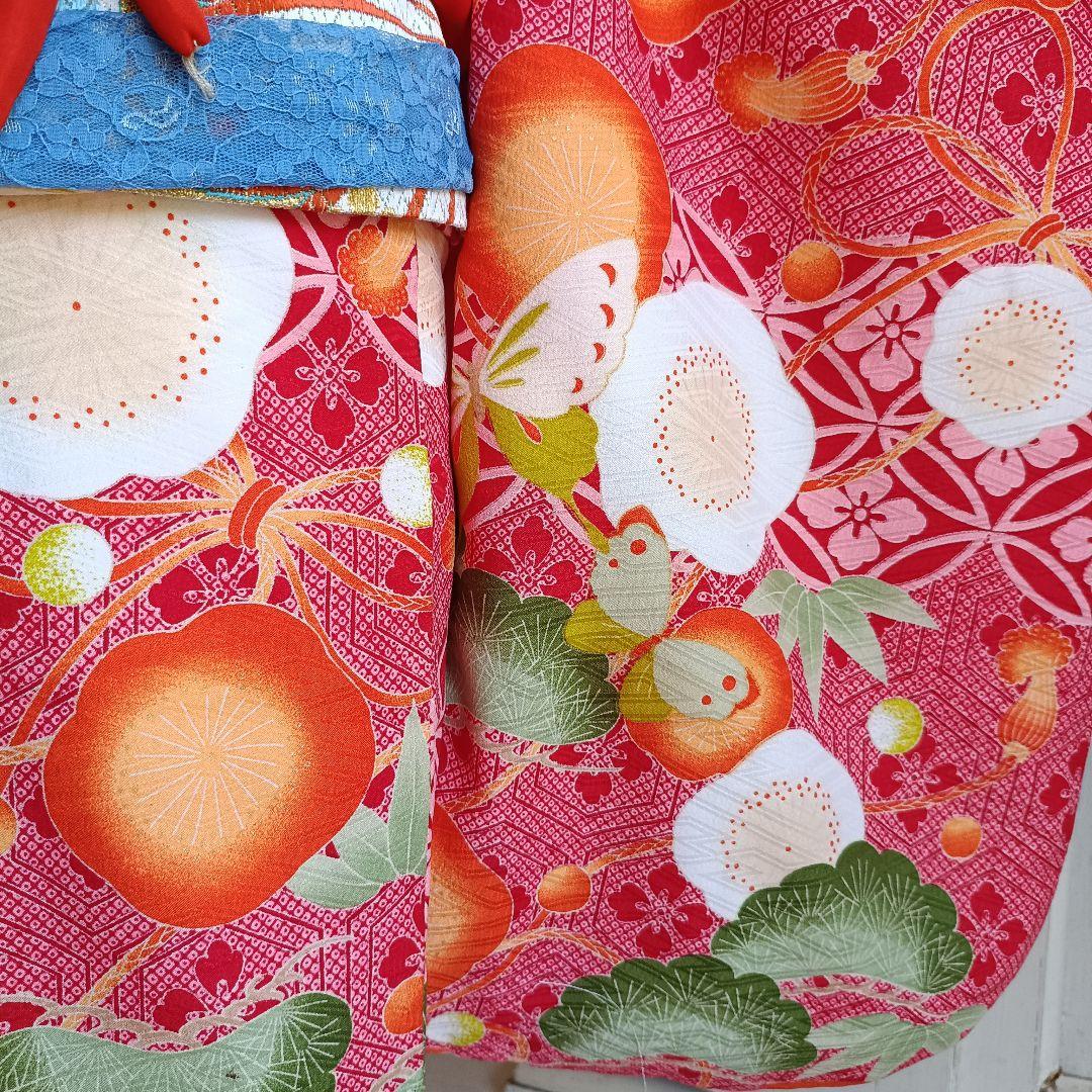 ブランド九重着物と作り帯☆七五三3歳フルセット