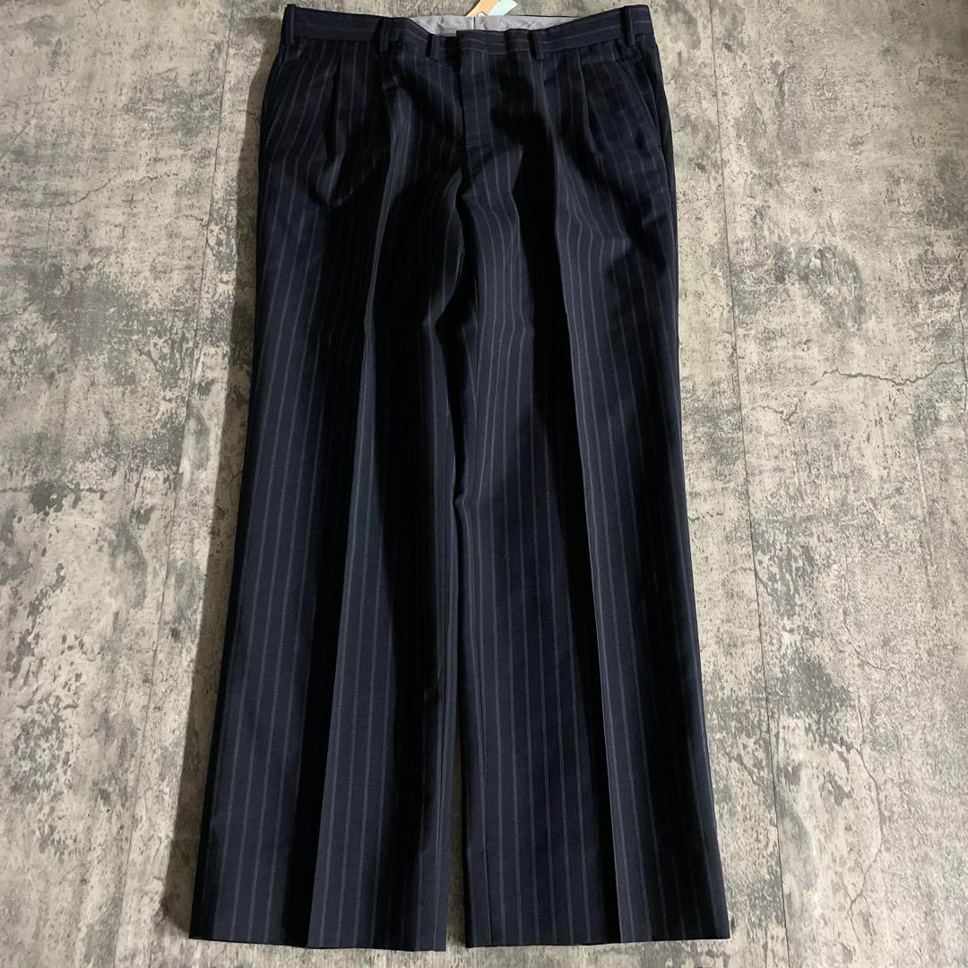 極美品 極上ウール ダブルブレストスーツ× LOUIS VUITTONネクタイ