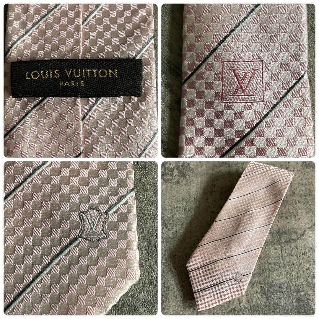 極美品 極上ウール ダブルブレストスーツ× LOUIS VUITTONネクタイ