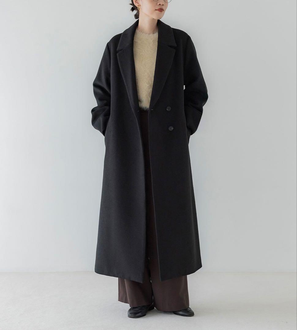 crewre クルーレ　ウール　ブラック ロングコート　サイズ２