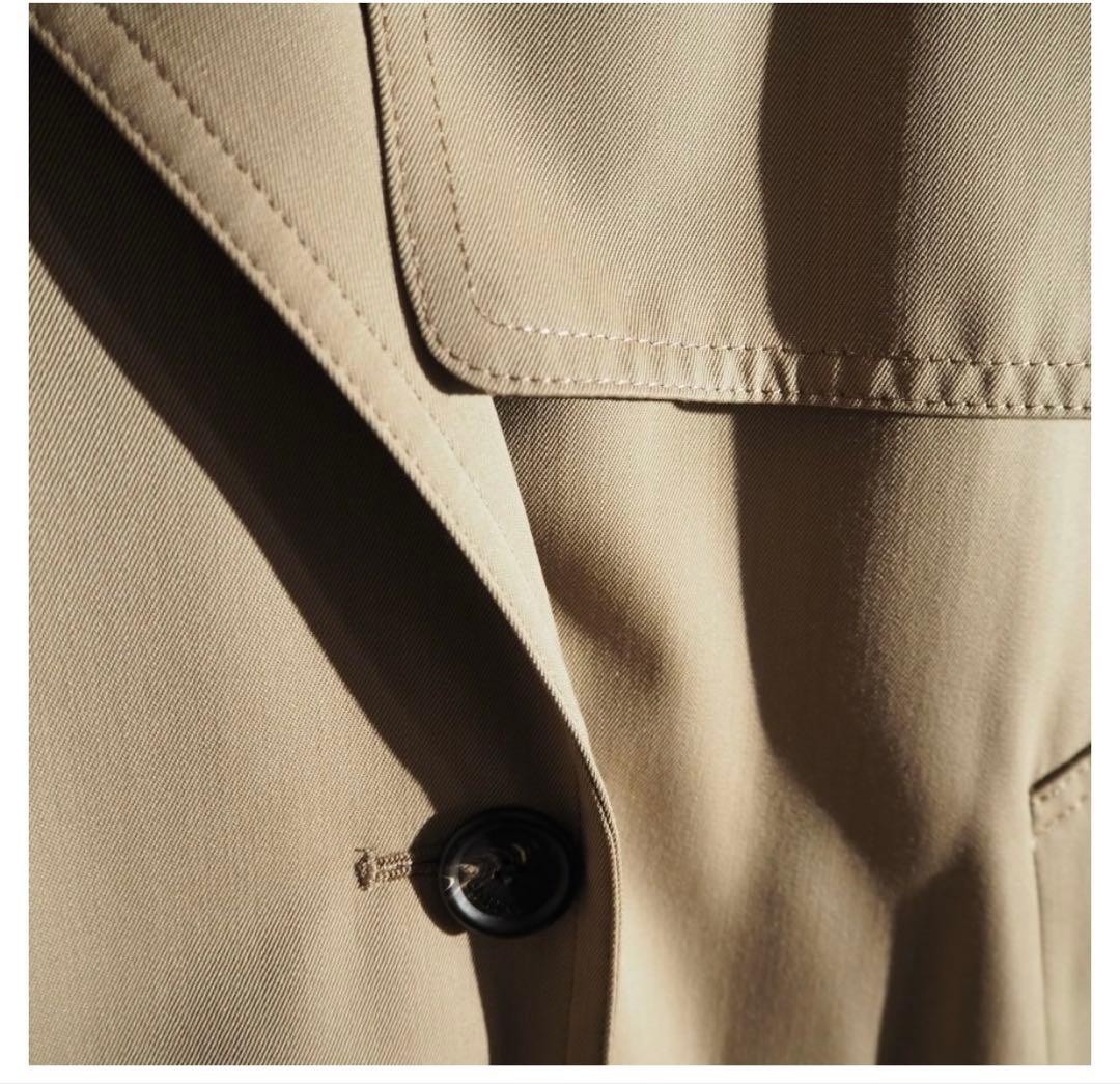 ebure エブール サマーウール トレンチコート 36 オーバーサイズ