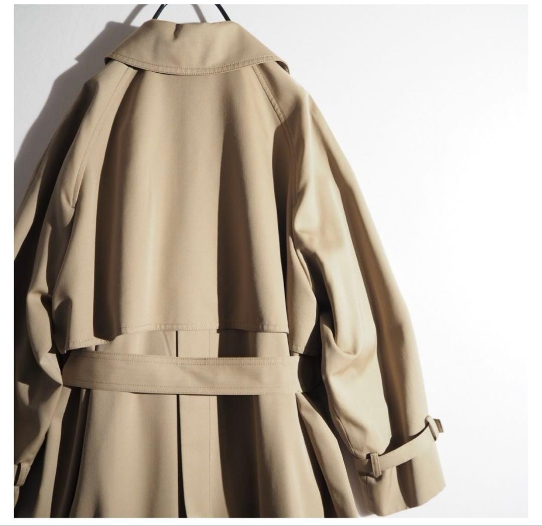 ebure エブール サマーウール トレンチコート 36 オーバーサイズ