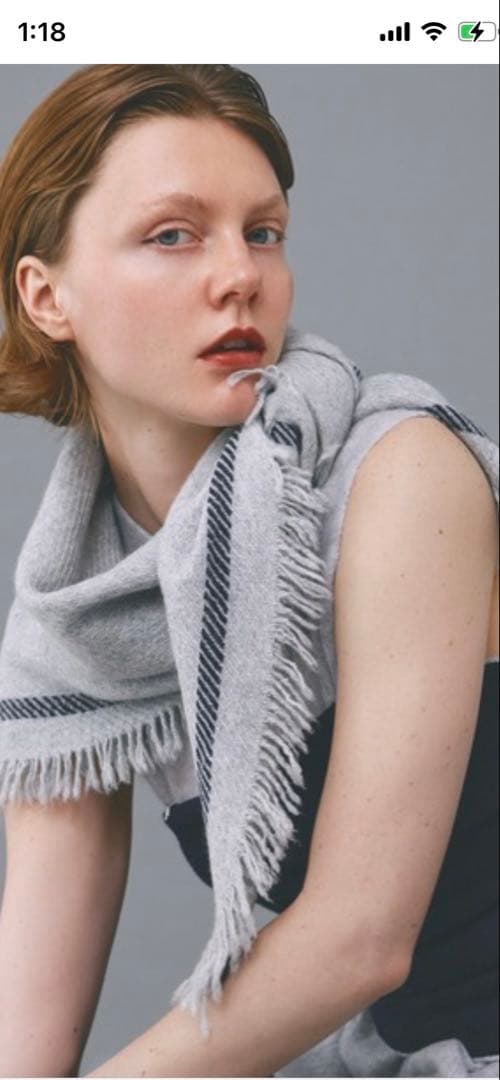 elegancese ストール　グレー