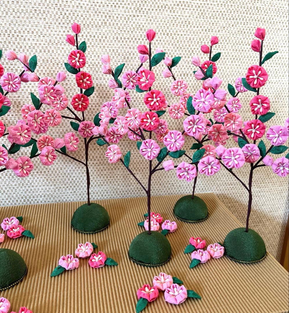 つまみ細工　桜の木　7本セット【りりー様オーダー分】