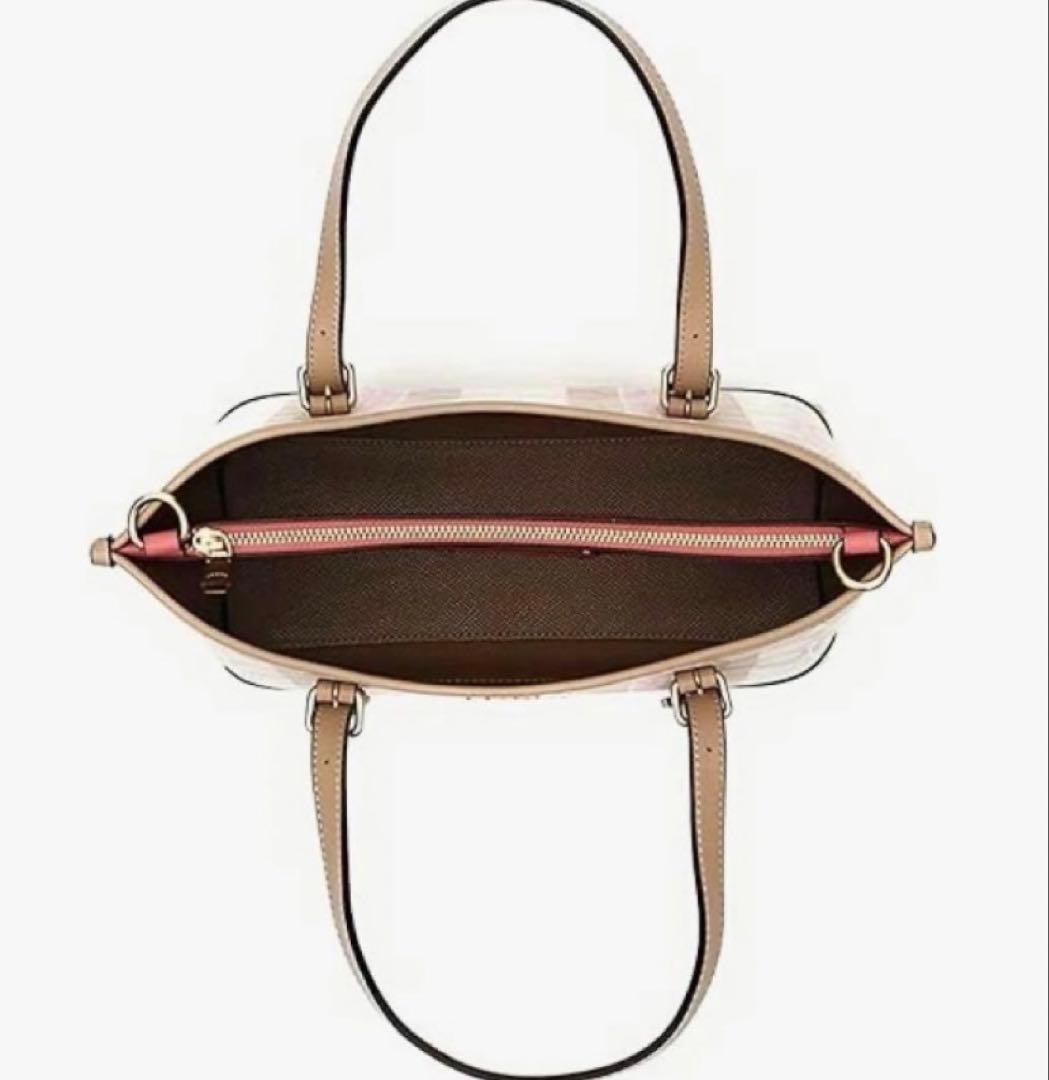 はち coach シグネチャー ジャガード キャンバスストライプバッグ