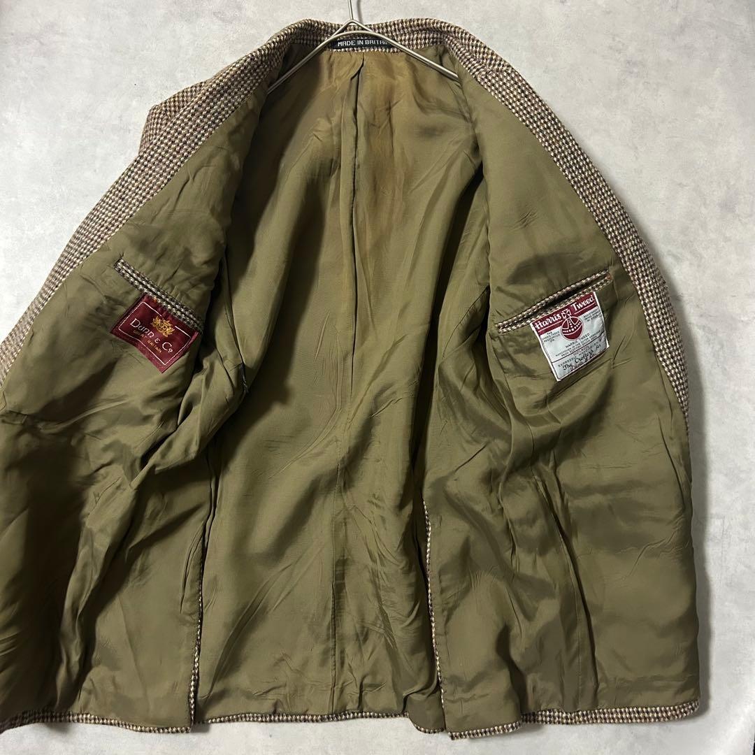 美品 Dunn&Co ハリスツイード テーラード ジャケット 英国製 チェック