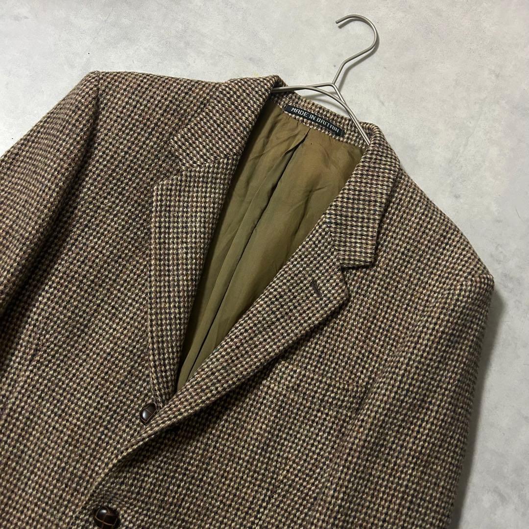 美品 Dunn&Co ハリスツイード テーラード ジャケット 英国製 チェック