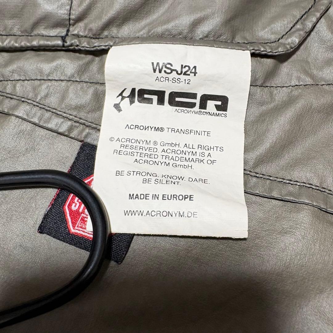 ACRONYM/WS-J24/ゴアテックス/ノーカラージャケット/黒/XL