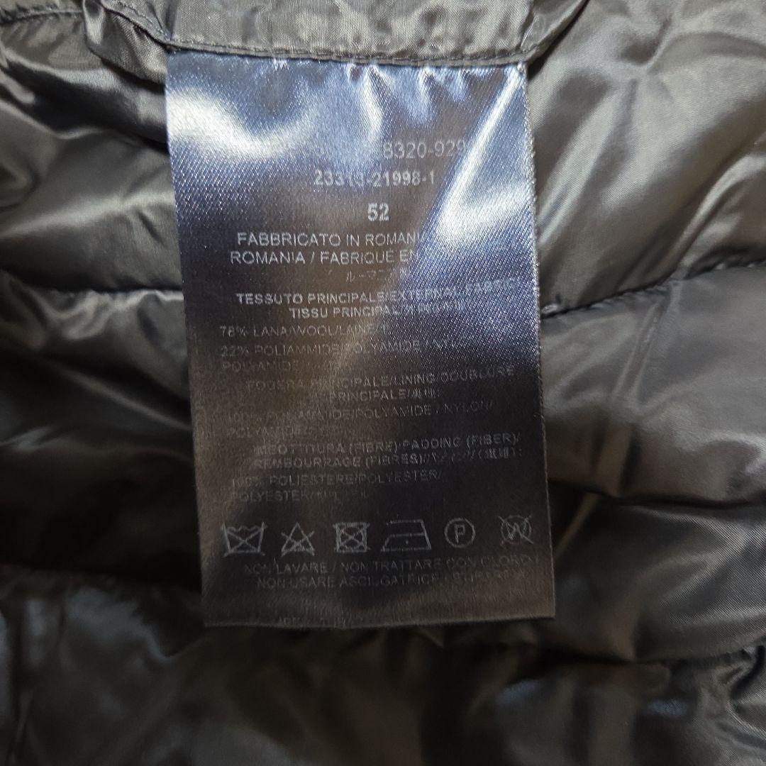 HERNO サイズ52 IN-TECH 代替ダウン Pコート 防寒 ウール 紺