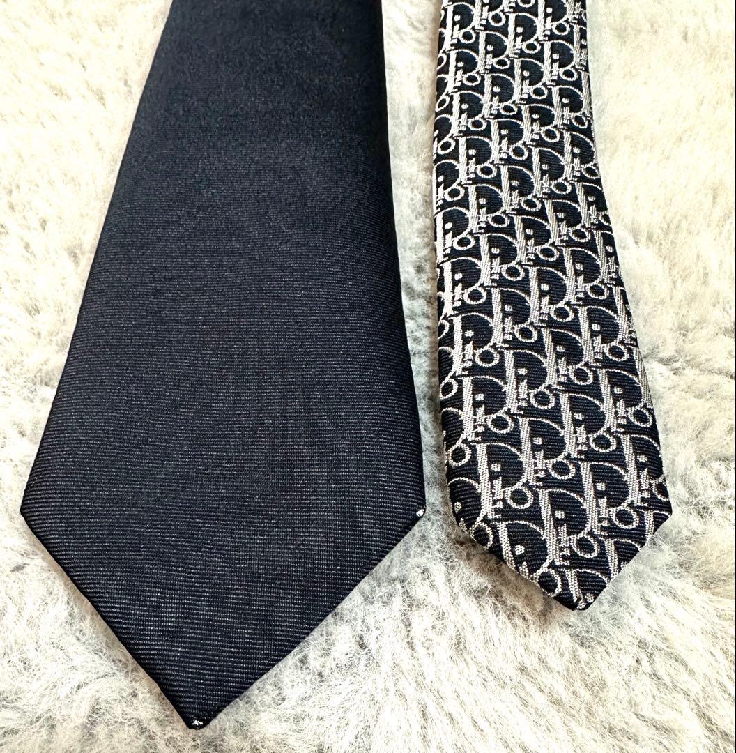 Christian Dior ネクタイ　シルク　オブリーク柄