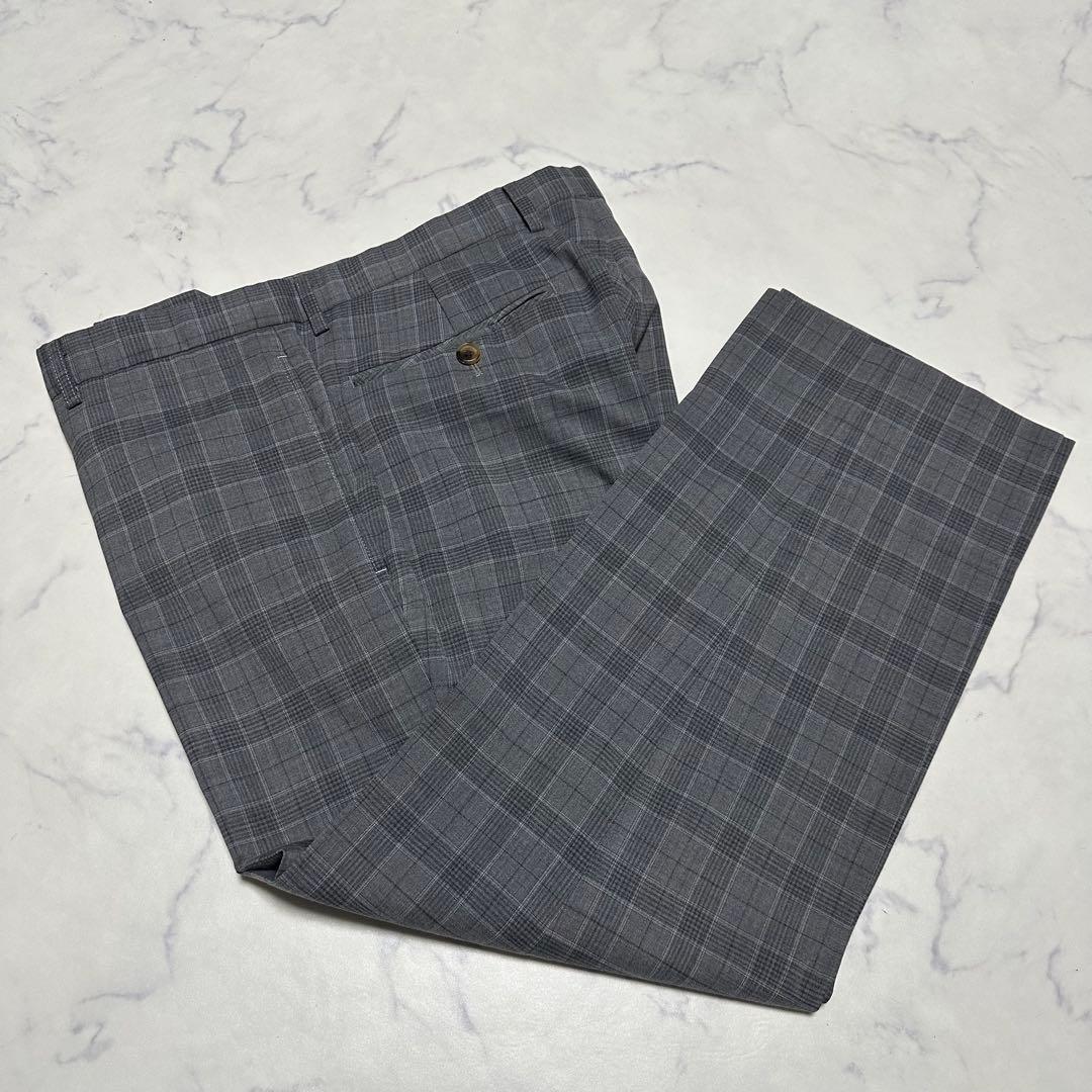 美品　24/7 3ピーススーツ　チェック　グレー　リバーシブルベスト　AB4