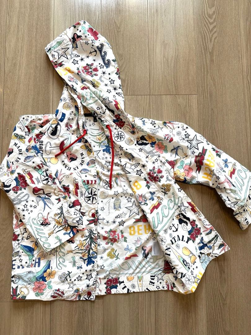 GUCCI ビーチ柄 フード付きジャケット