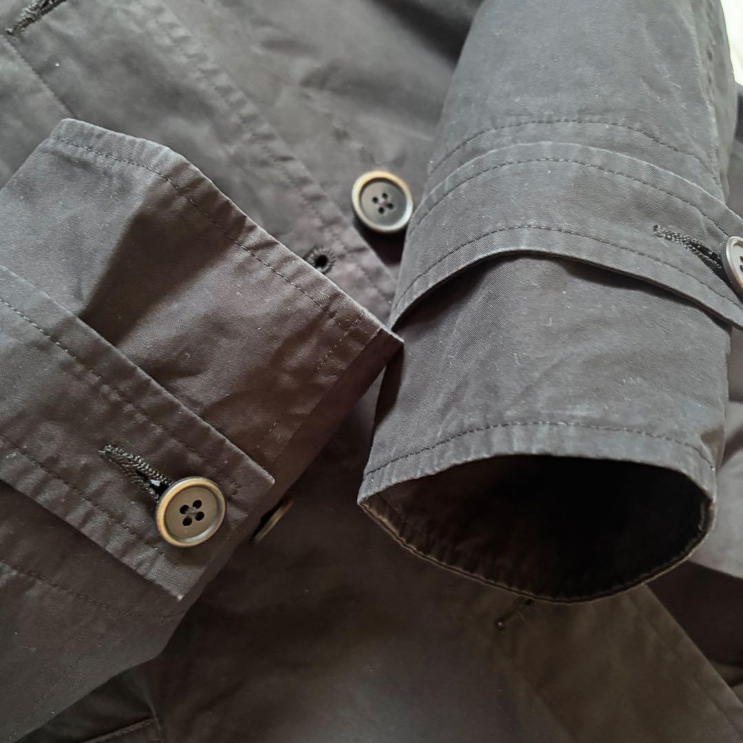 MHL マーガレットハウエル　美品ダウンライナー付　ステンカラーコート　 黒