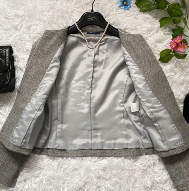 ニューヨーカー　スーツ2点セットノーカラージャケット