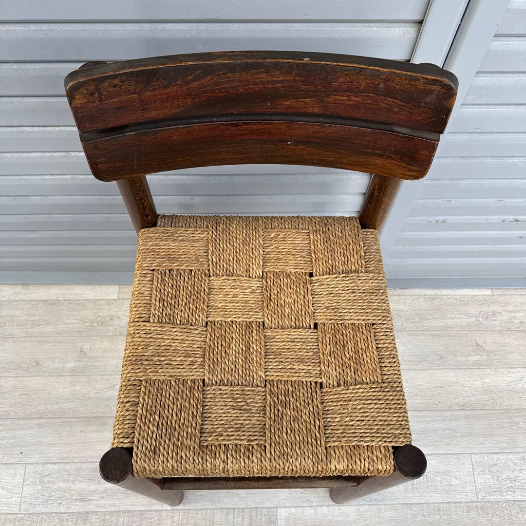 キツツキ カウンターイス 座面縄 飛騨産業　ダイニングチェア 椅子 古民家