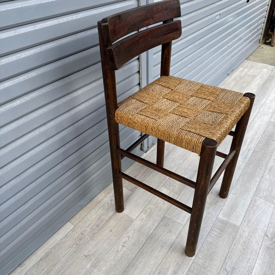 キツツキ カウンターイス 座面縄 飛騨産業　ダイニングチェア 椅子 古民家