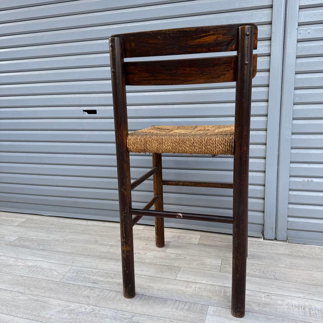 キツツキ カウンターイス 座面縄 飛騨産業　ダイニングチェア 椅子 古民家