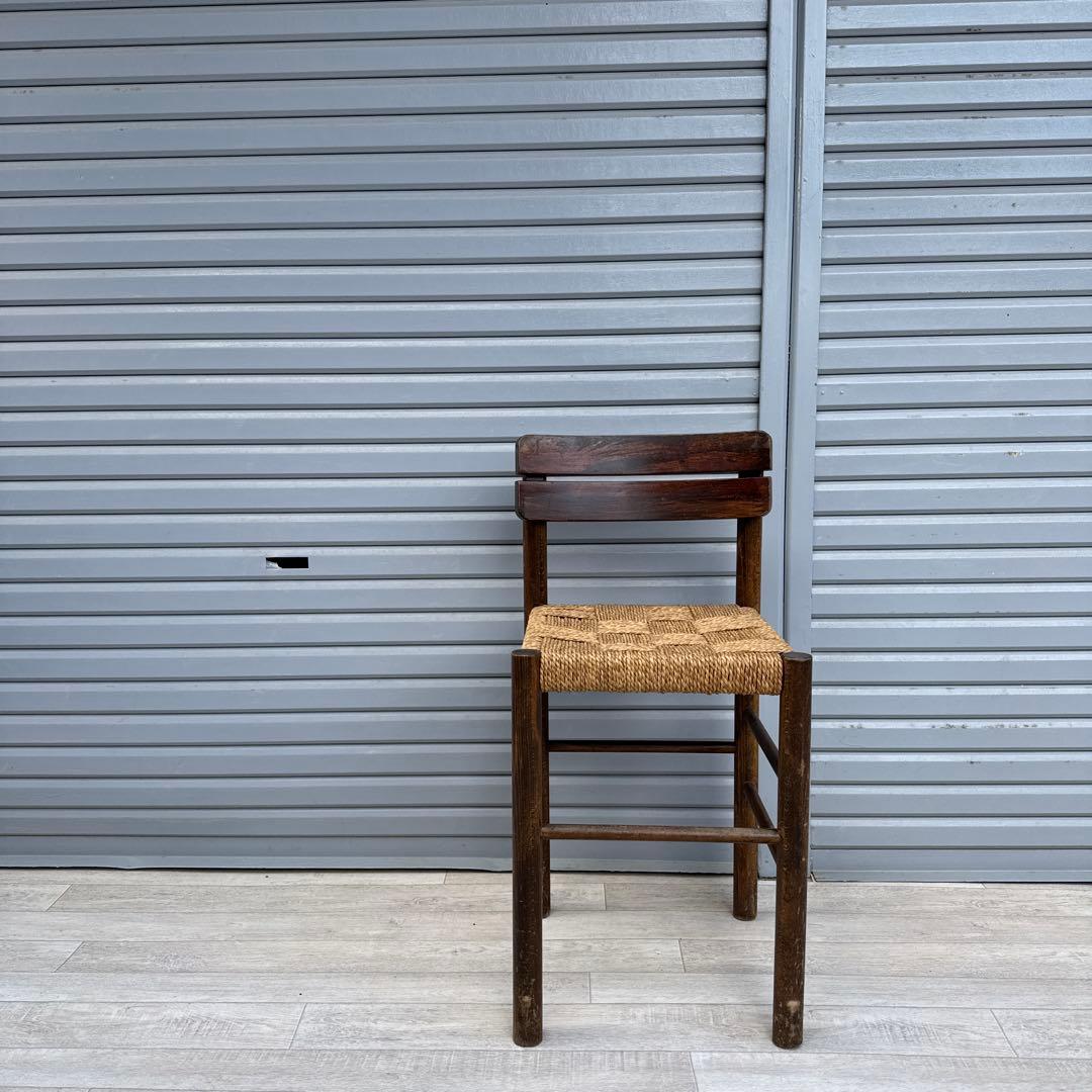 キツツキ カウンターイス 座面縄 飛騨産業　ダイニングチェア 椅子 古民家