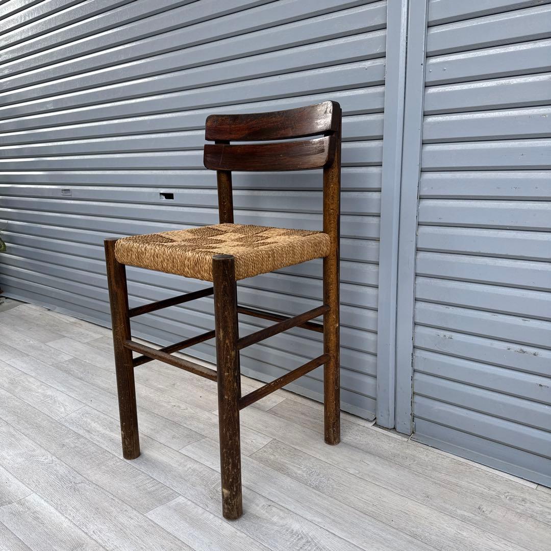 キツツキ カウンターイス 座面縄 飛騨産業　ダイニングチェア 椅子 古民家