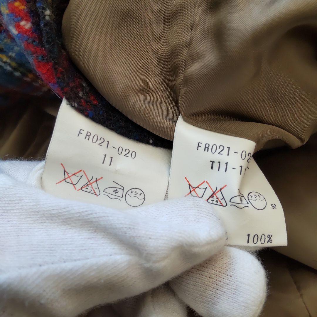 未使用 イヴサンローラン チェックライナー ベルト ロングコート 春秋 ブラウン