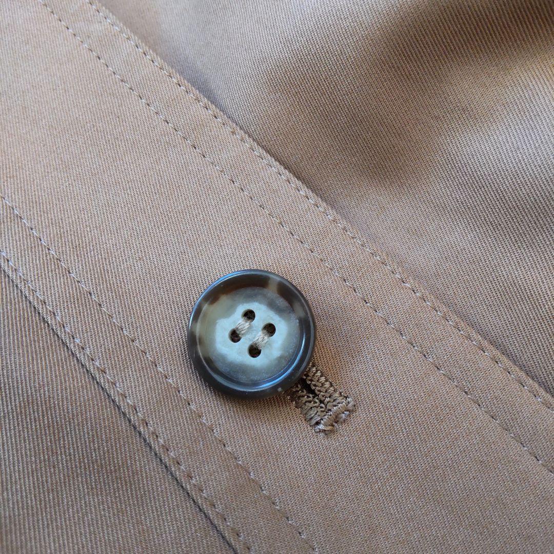 未使用 イヴサンローラン チェックライナー ベルト ロングコート 春秋 ブラウン