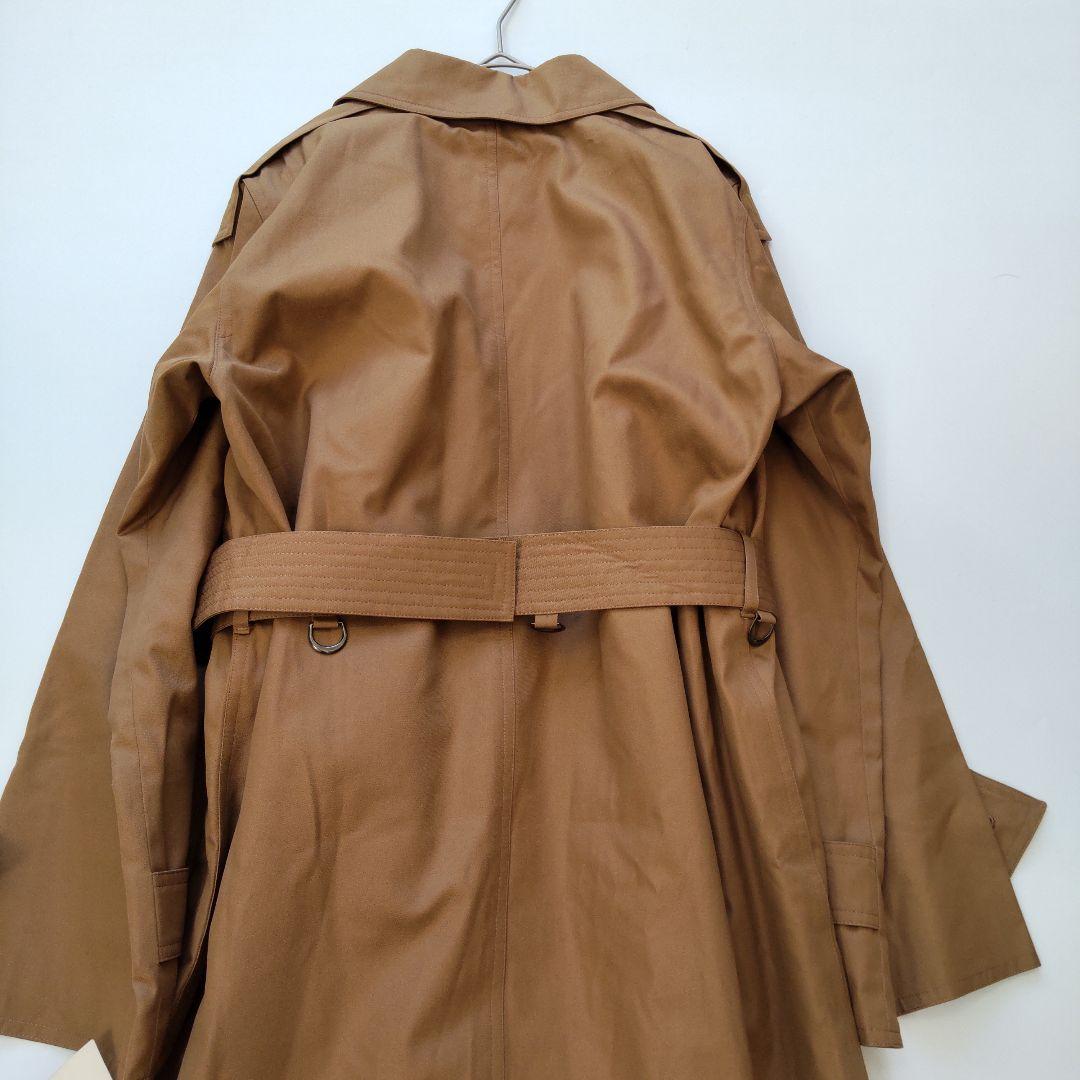 未使用 イヴサンローラン チェックライナー ベルト ロングコート 春秋 ブラウン