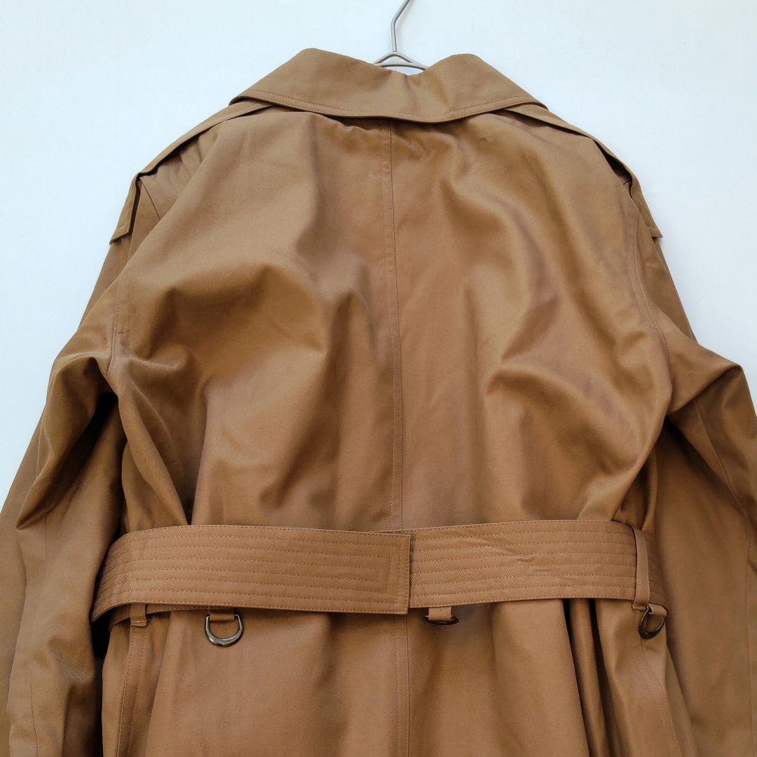 未使用 イヴサンローラン チェックライナー ベルト ロングコート 春秋 ブラウン