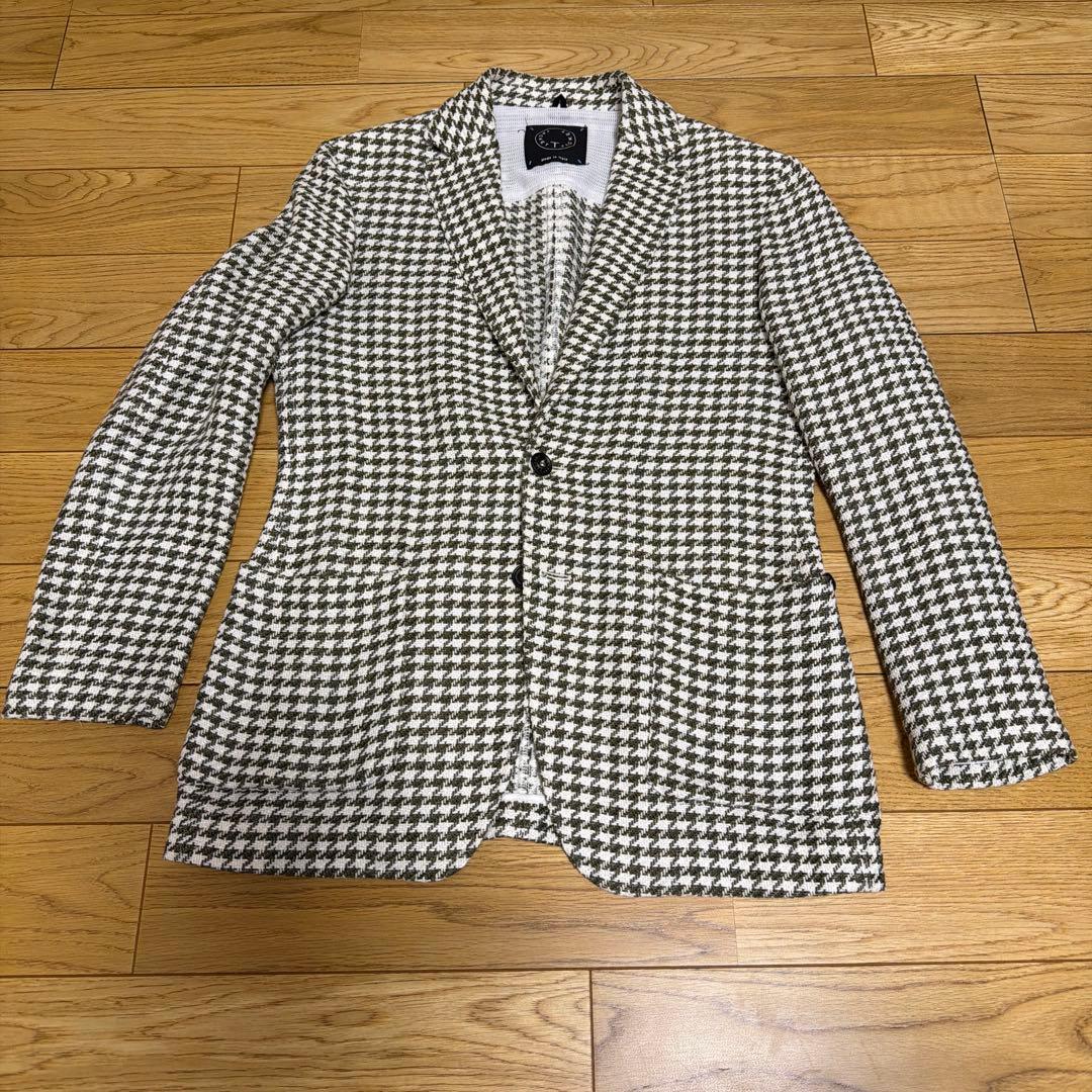 T-JACKET ハウンドトゥース　千鳥格子　ジャケット　アンコン　S