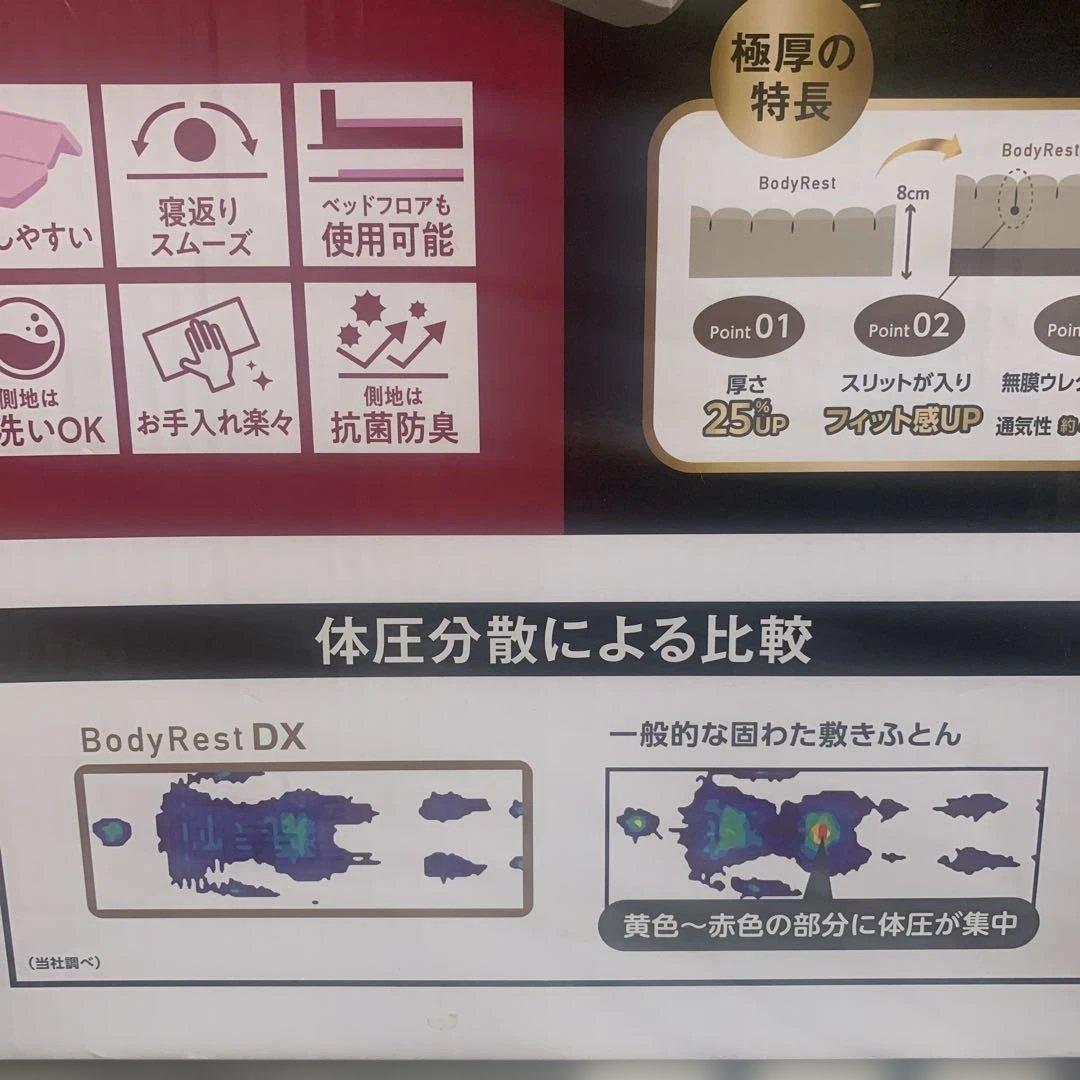 【新品未使用】昭和西川 高反発極厚 マットレス DX シングル