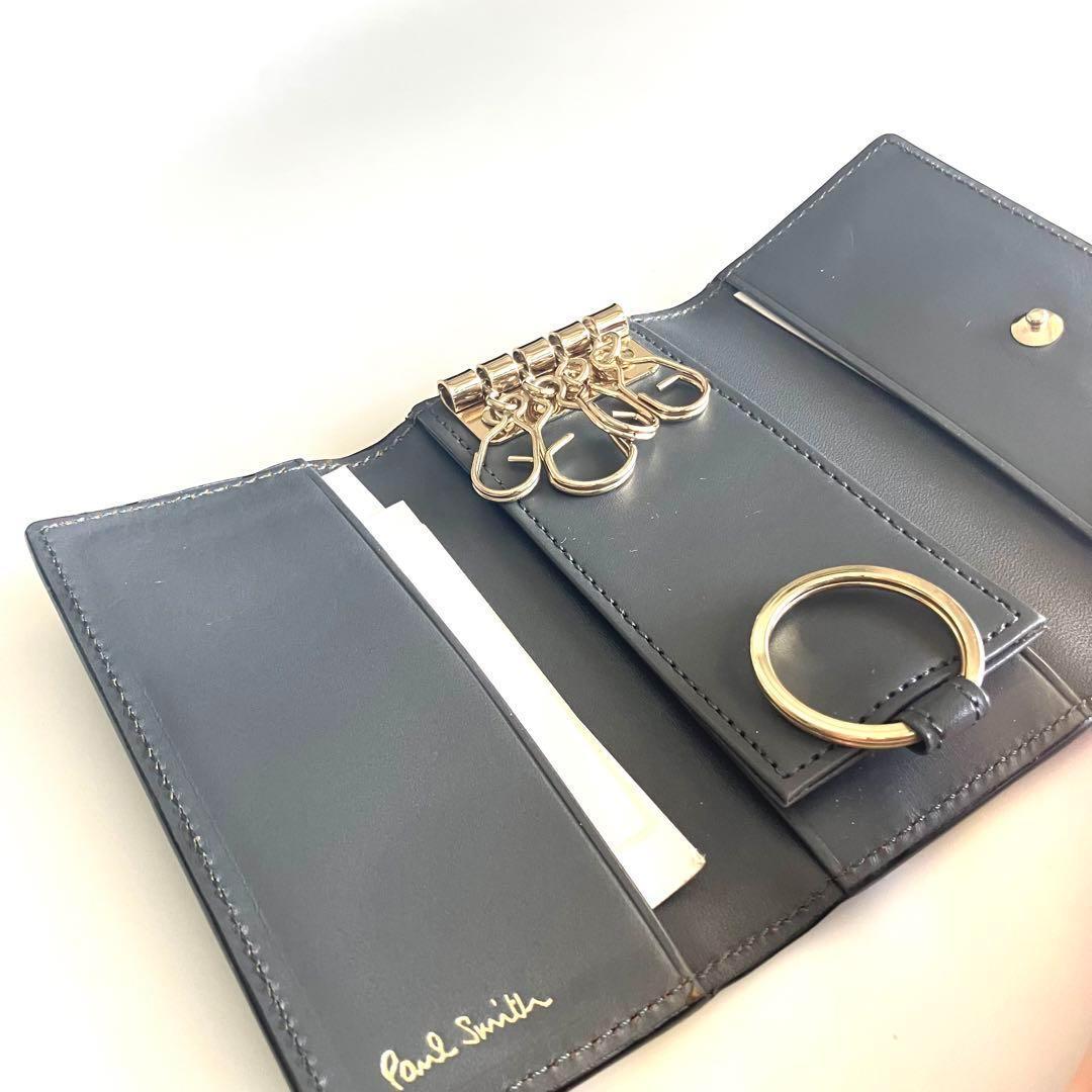 ポールスミス コードバン レザー キーケース 馬革 4連 キーホルダー メンズ