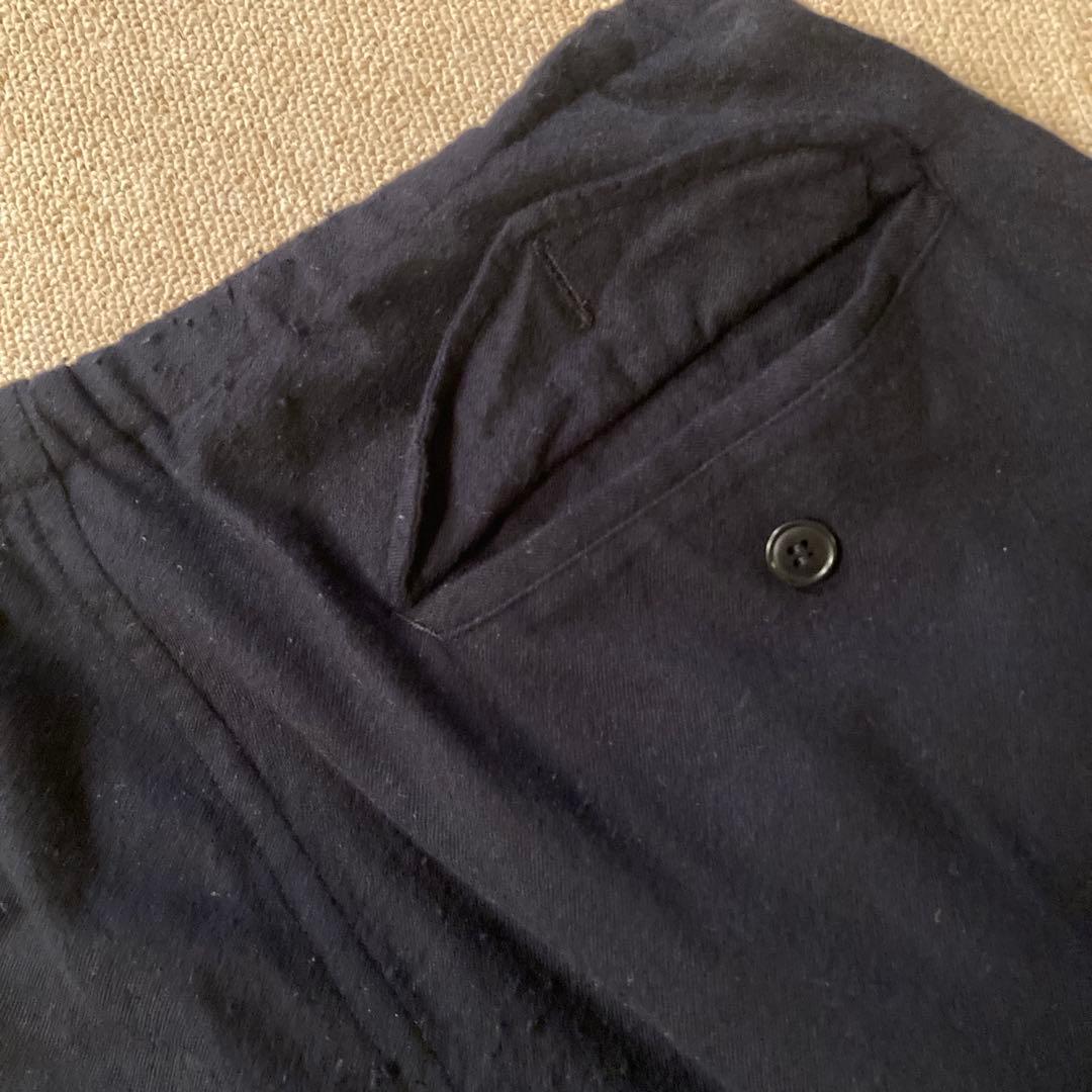 COMOLI コモリ W03-03007 ネイビー ウールビエラ ドロースト 2