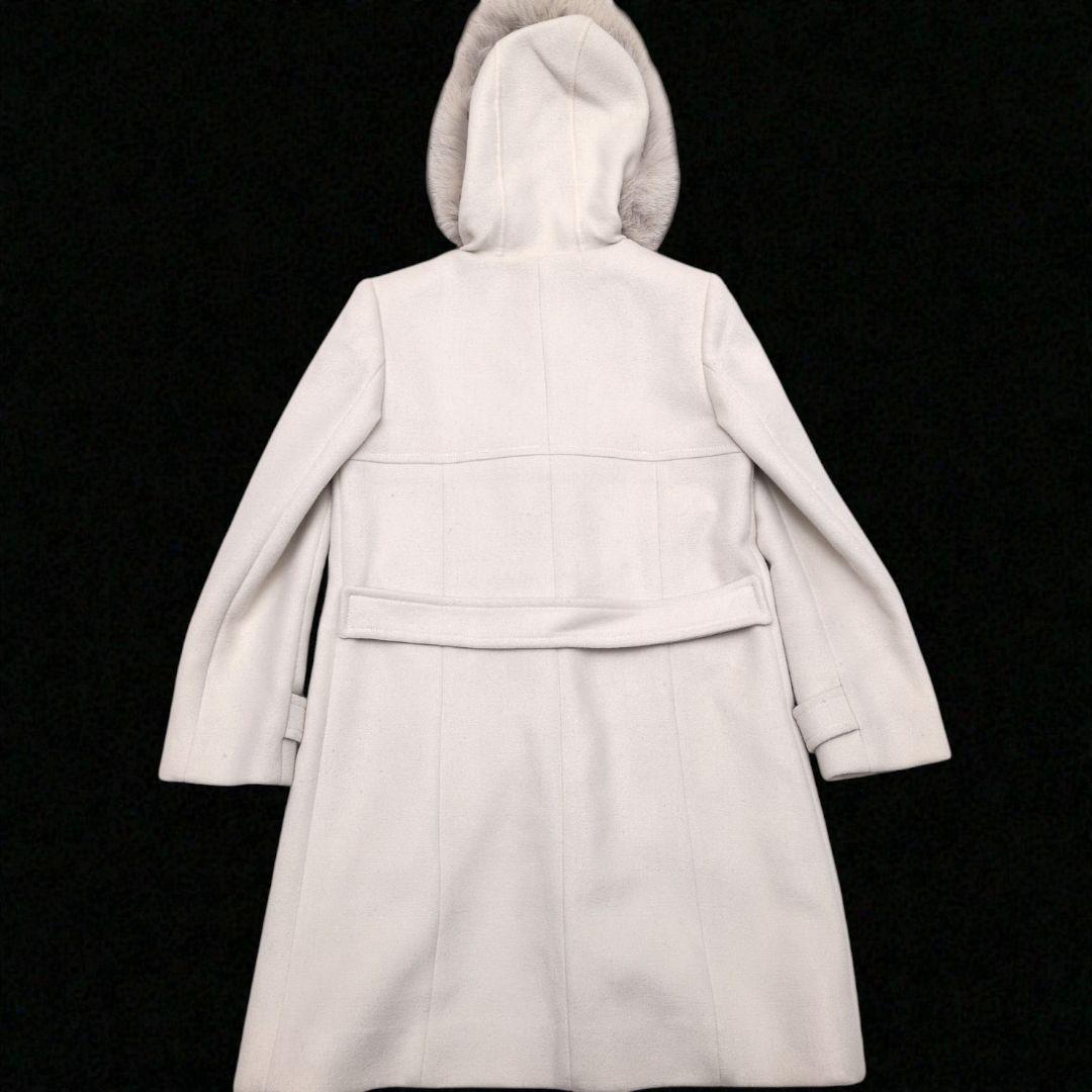 【カシミヤ100% 美品】フォクシー　ロングコート　フォックスファー　シルク