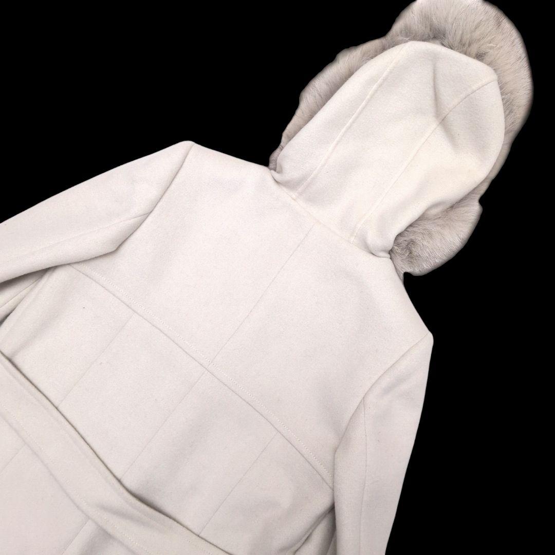 【カシミヤ100% 美品】フォクシー　ロングコート　フォックスファー　シルク