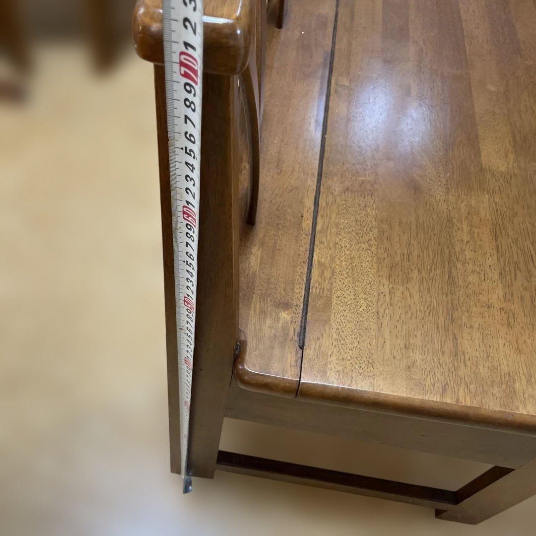 アンティーク　ダイニングチェア木製　収納付き