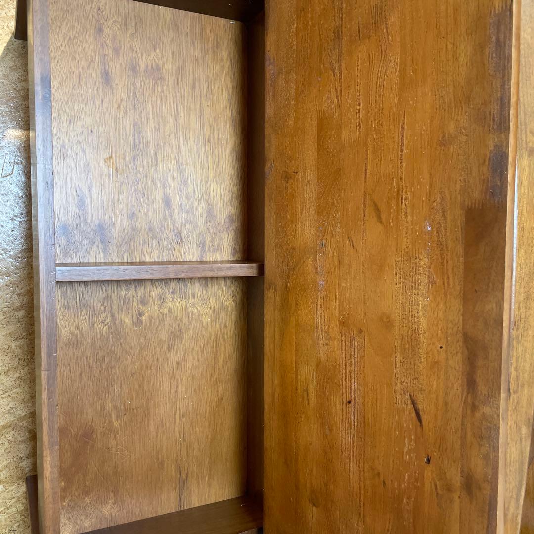 アンティーク　ダイニングチェア木製　収納付き