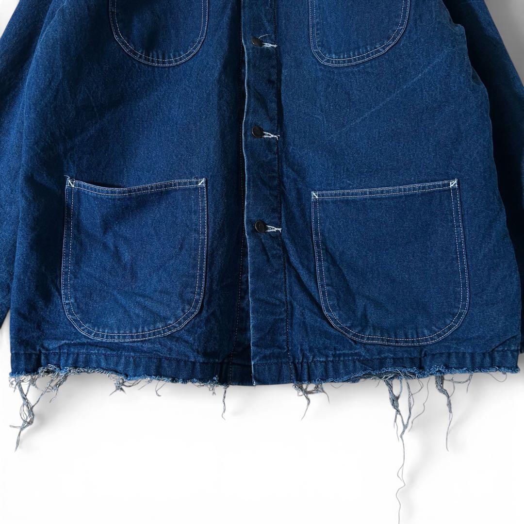 人気カラー! Dickies ディッキーズ デニム カバーオール 濃紺 XL