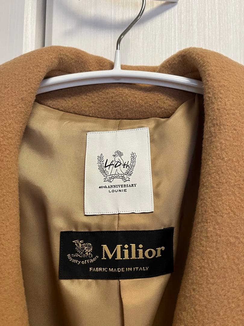 40th/バックフレアコート/38/ウール/キャメル/Milior社製素材