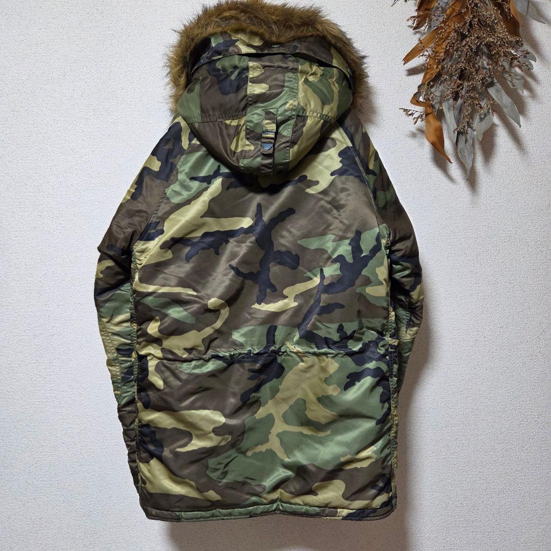 美品/ALPHA INDUSTRIES/迷彩/N-3B/S/ミリタリージャケット