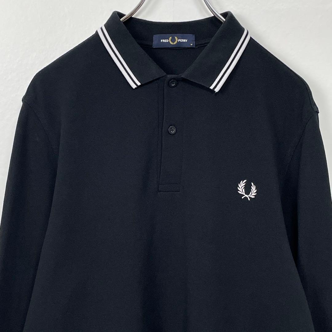FREDPERRY フレッドペリー　長袖 ポロシャツ　ブラック