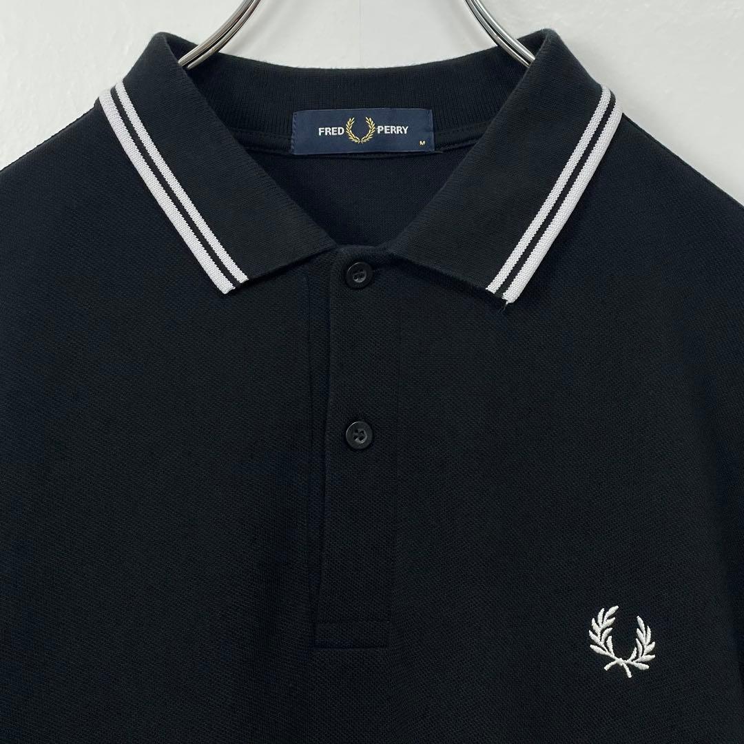 FREDPERRY フレッドペリー　長袖 ポロシャツ　ブラック