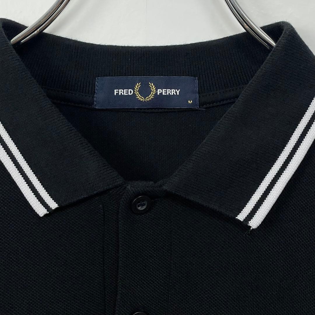 FREDPERRY フレッドペリー　長袖 ポロシャツ　ブラック