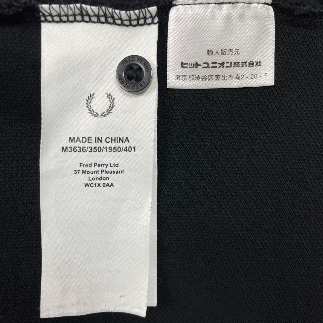 FREDPERRY フレッドペリー　長袖 ポロシャツ　ブラック